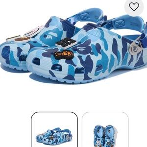 Bape Blue Cami Crocs